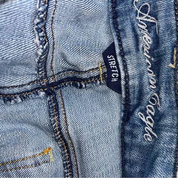 American Eagle Y2K Skinny Kick Distressed Jeans | Size 6 Long Denim - Picture 12 of 13